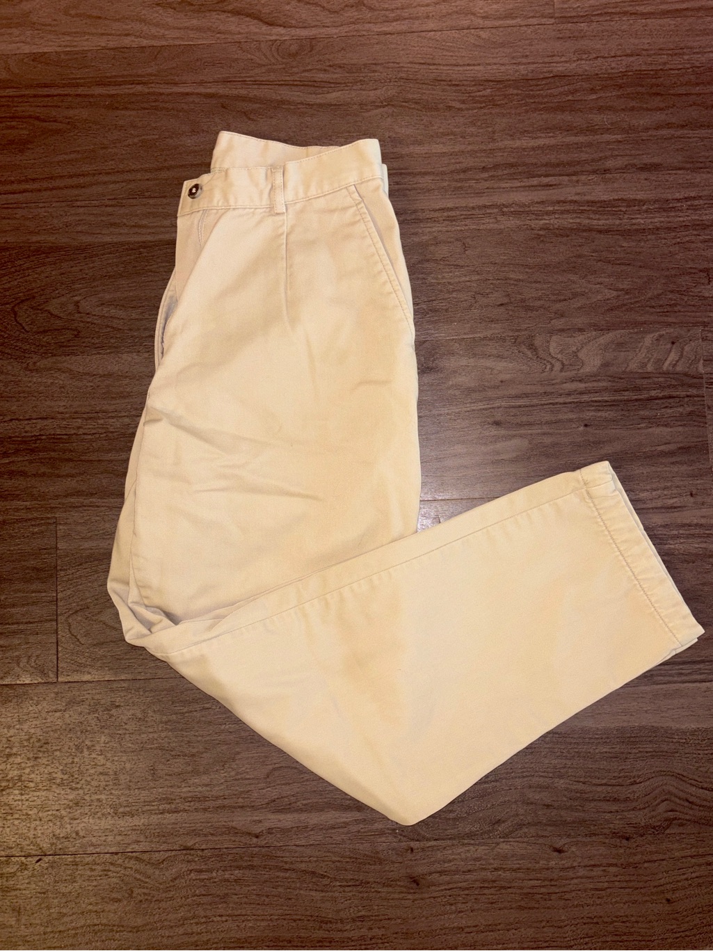 L.L.Bean Women’s Khaki Chino Pants Straight Leg Size 6 Petite
